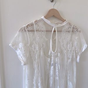 White lace dress with slip underneath. Size small
